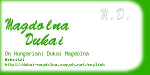 magdolna dukai business card